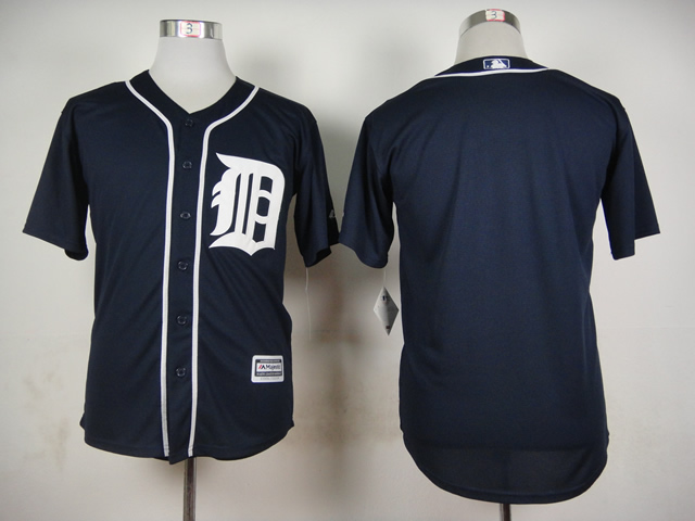 Men Detroit Tigers Blank Blue MLB Jerseys->miami marlins->MLB Jersey